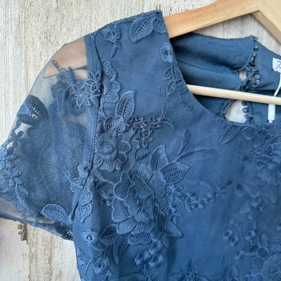 Twosisters Shay Blue Lace Cut Out Mini Dress Party Cocktail Size 6 - Picture 7 of 13